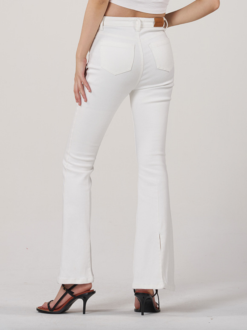Desta | Dam Eleganta Lös-Passform Vita Vida-Ben Jeans