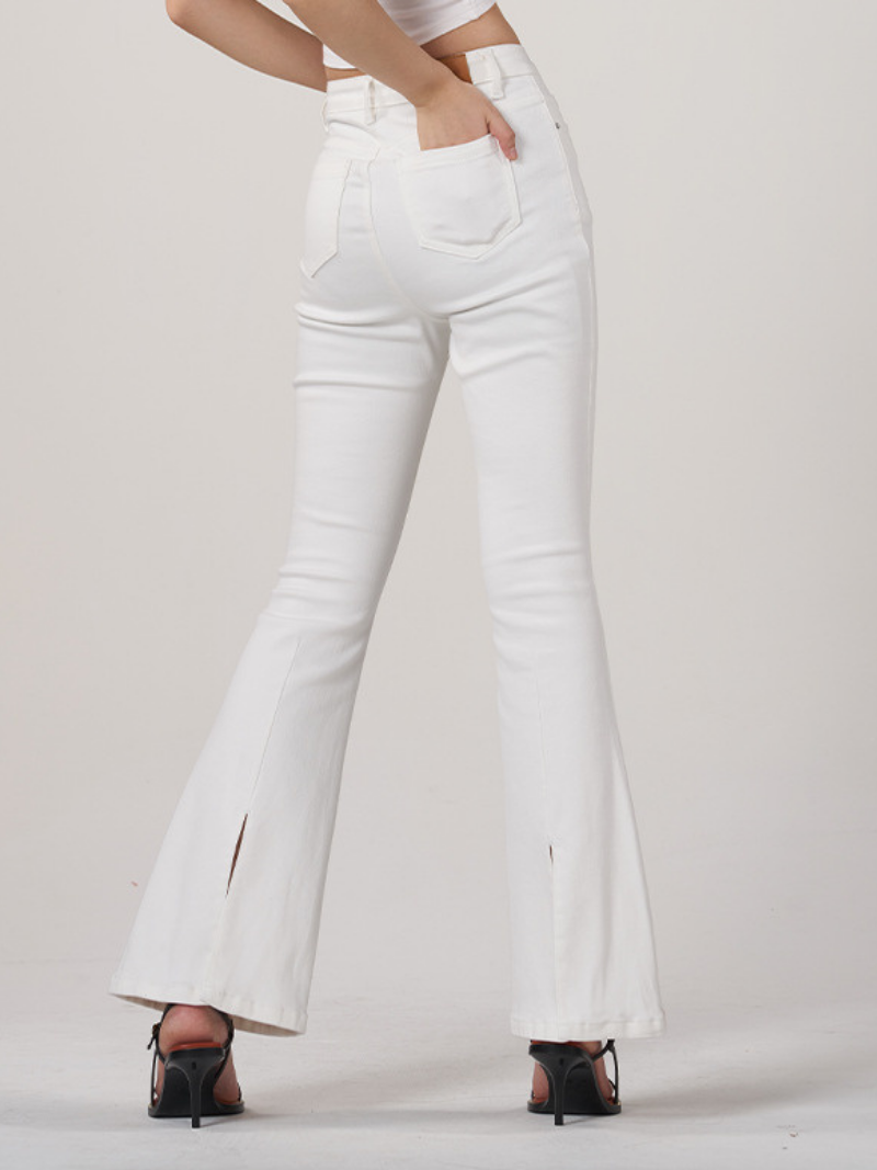 Desta | Dam Eleganta Lös-Passform Vita Vida-Ben Jeans