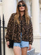 Xelara | Damer Leopardtryck Sticka Kofta