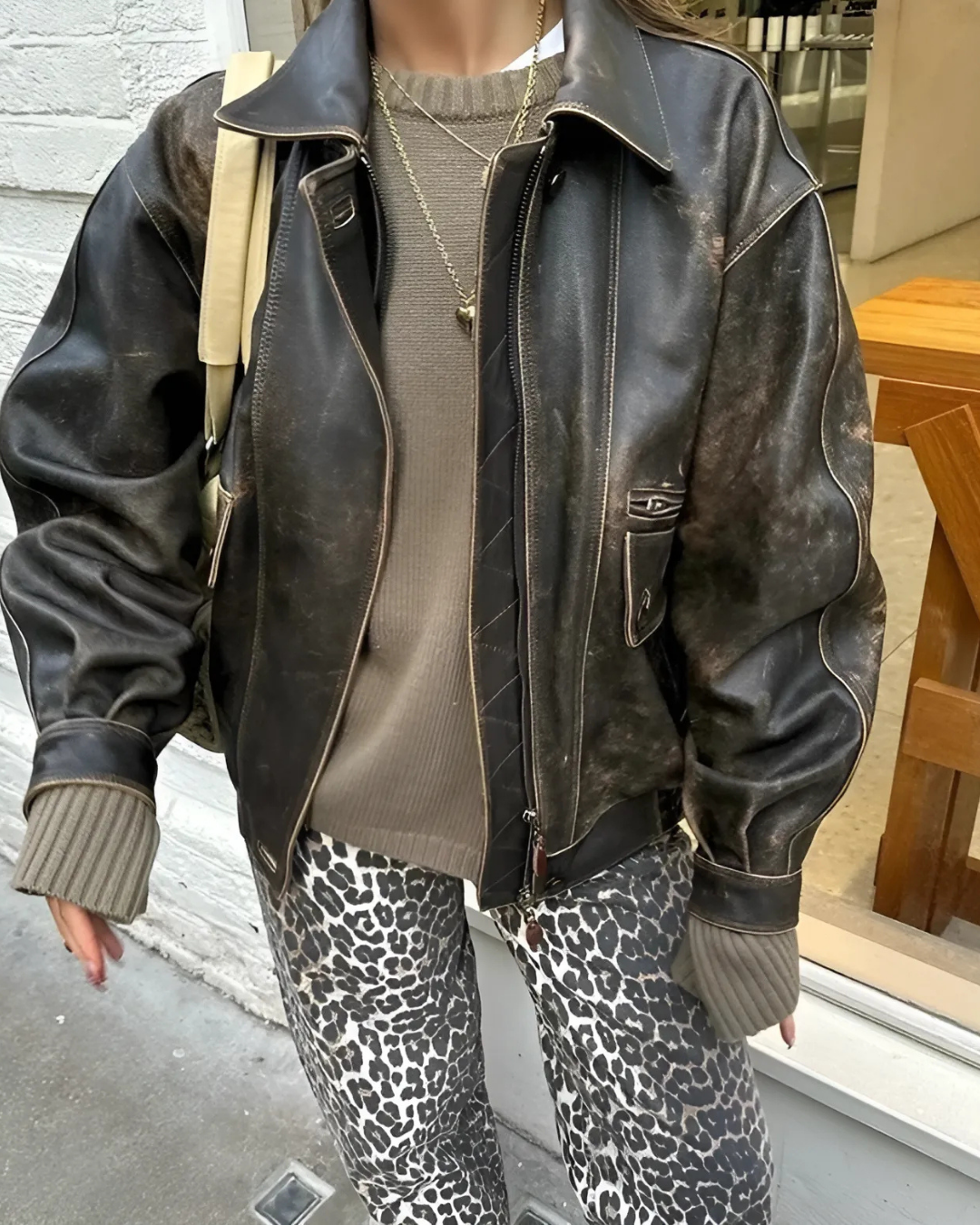 Nyelle | Dam Leopardmönster Jeans