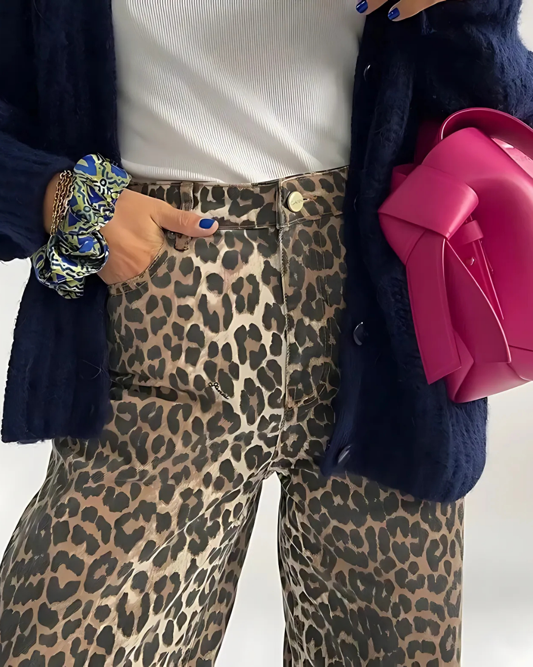 Nyelle | Dam Leopardmönster Jeans