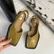 Vayla | Dam Slingback Sandaler med Kvadrat Tå - Unik Utformning