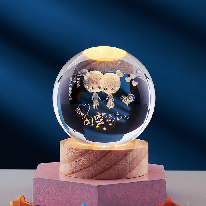 3D Kristall Nattlampa | Julstämning