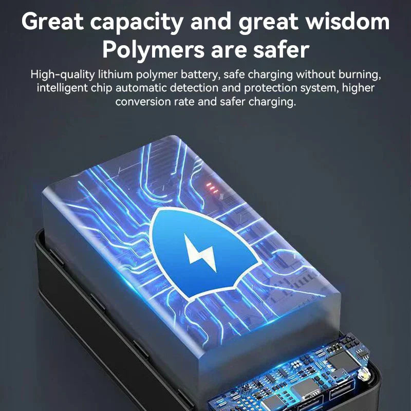 Hög-Kapacitet 100000mAh Kraftbank | Rese- och Nödutrustning