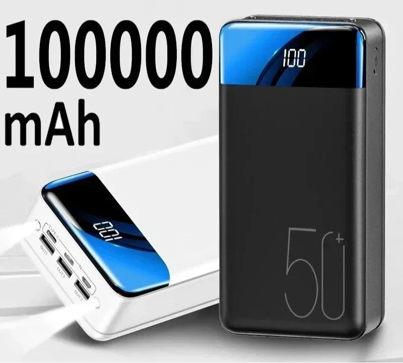 Hög-Kapacitet 100000mAh Kraftbank | Rese- och Nödutrustning