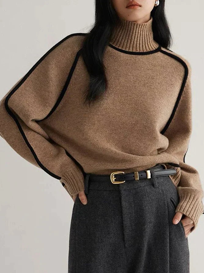 Lara | Chic överdimensionerad Sköldpaddshalsad Tröja