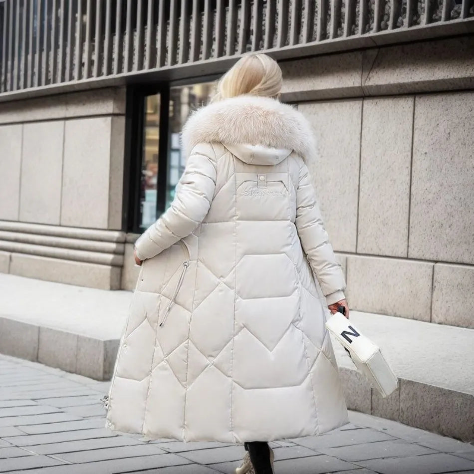 Eleganta Dam Vinterkappa | Lång Utformning