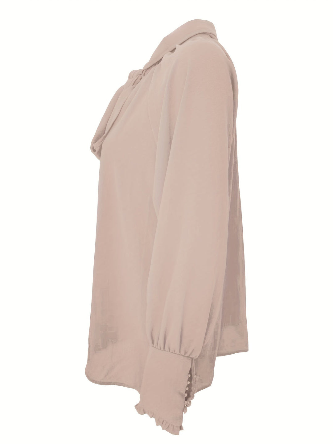 Dam Eleganta Blus Med Slips Hals