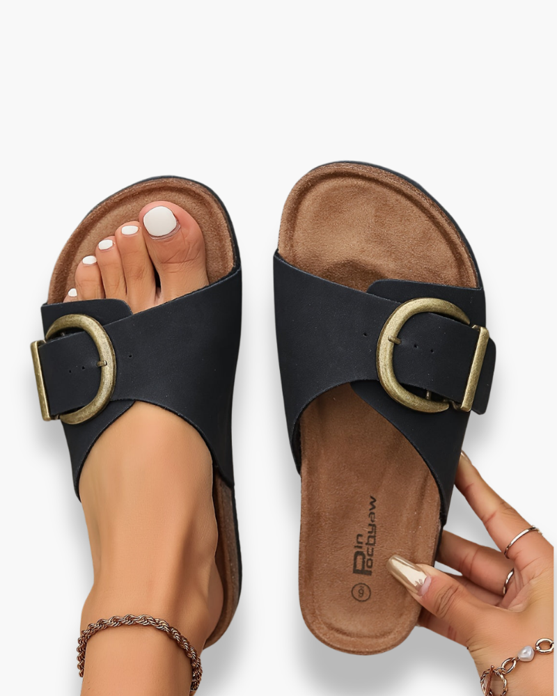 Elanira | Damer Eleganta Kork Glida Sandaler