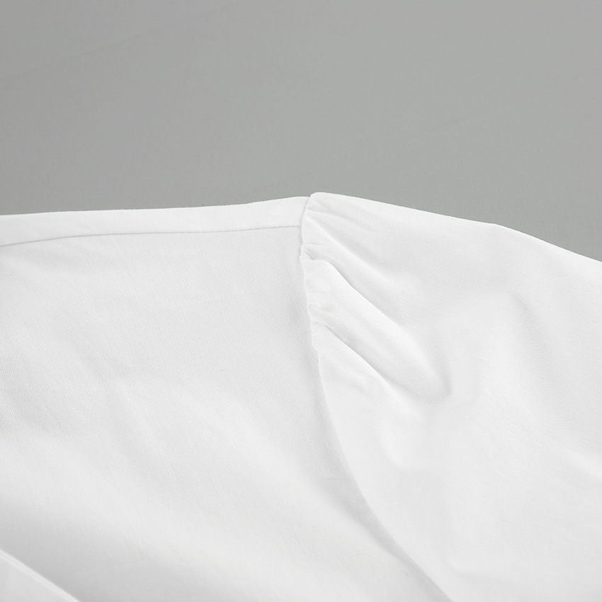 Dam Vit Blus | Eleganta Båge Knyt Hals och Tidlös Stil
