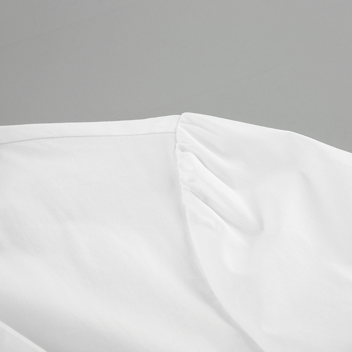 Dam Vit Blus | Eleganta Båge Knyt Hals och Tidlös Stil