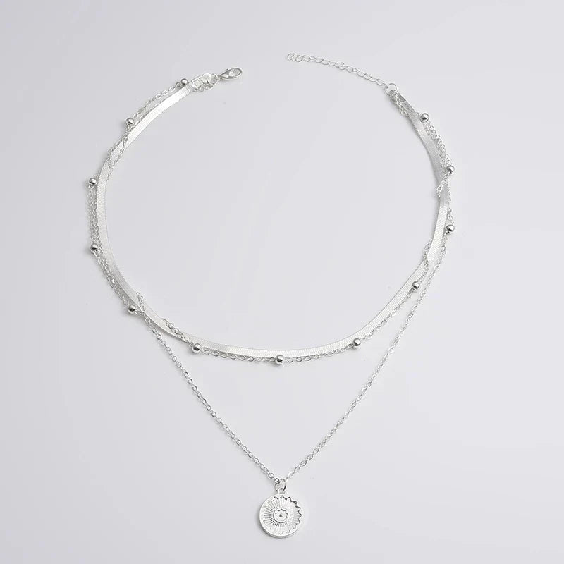 Sylvia | Silver Trippellager Halsband