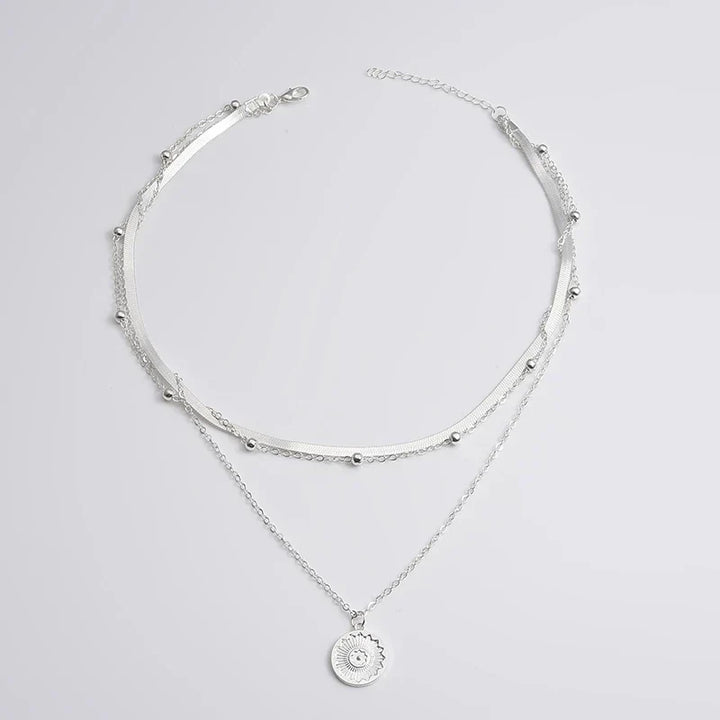 Sylvia | Silver Trippellager Halsband