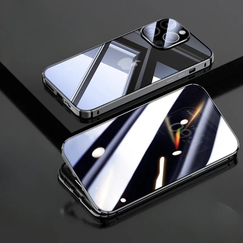 iPhone Härdat Glas Fodral | Integritetsskydd och Reptåligt