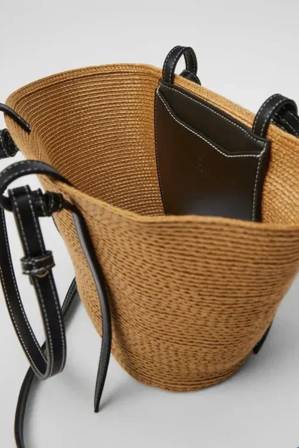 Naturligt Vävt Strå Toteväska | Rymlig och Chic