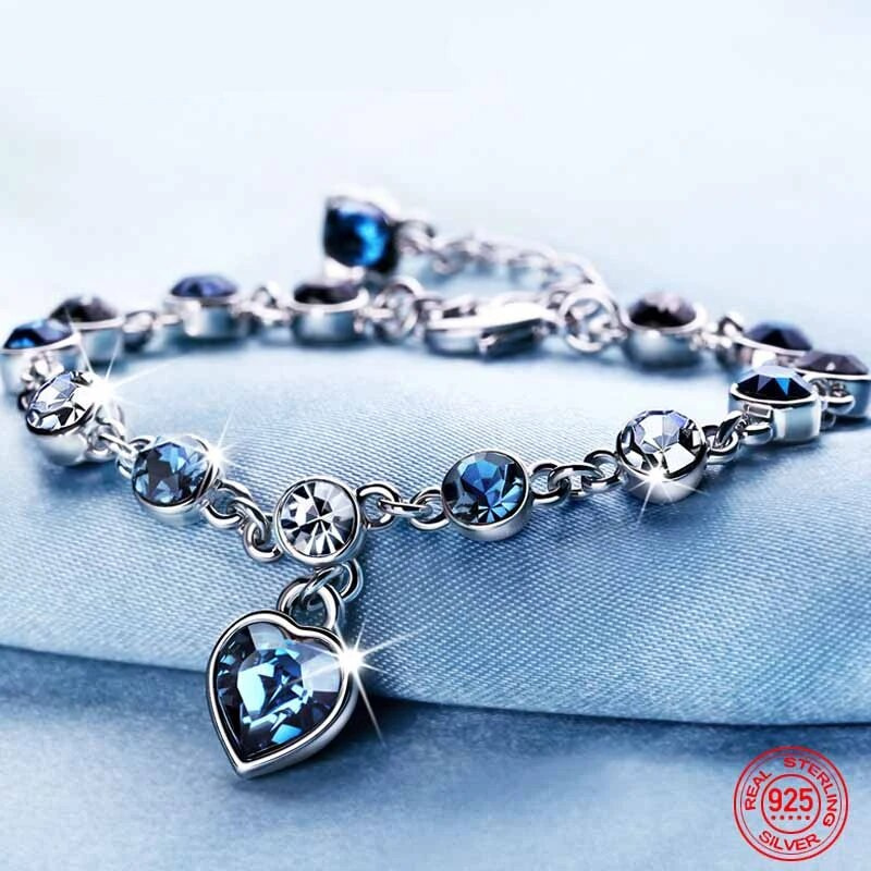Luna | Justerbart Sterlingsilver Kristall Armband