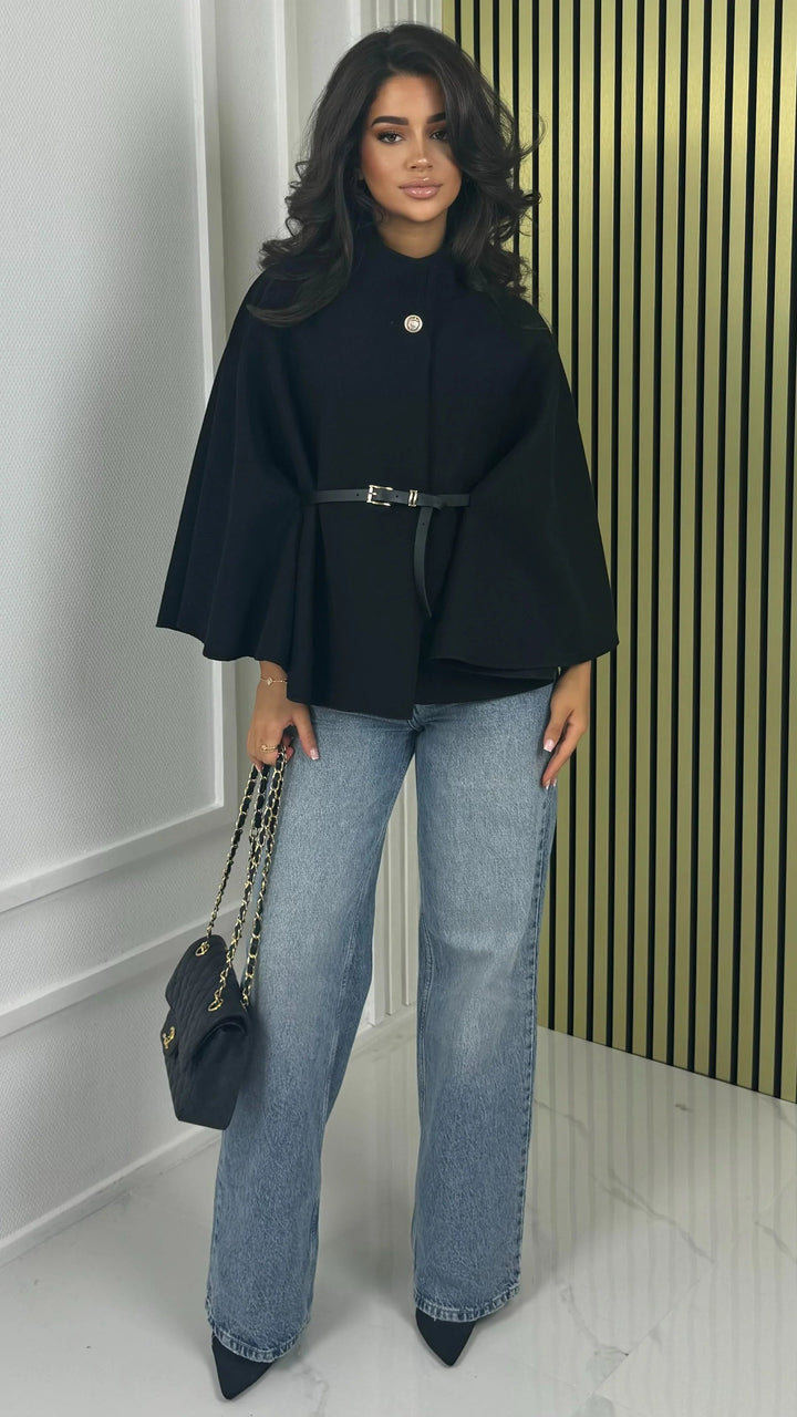 Dam Stilren Poncho | Snygg Mjukt Sticka Kap För Vinter Och Vår