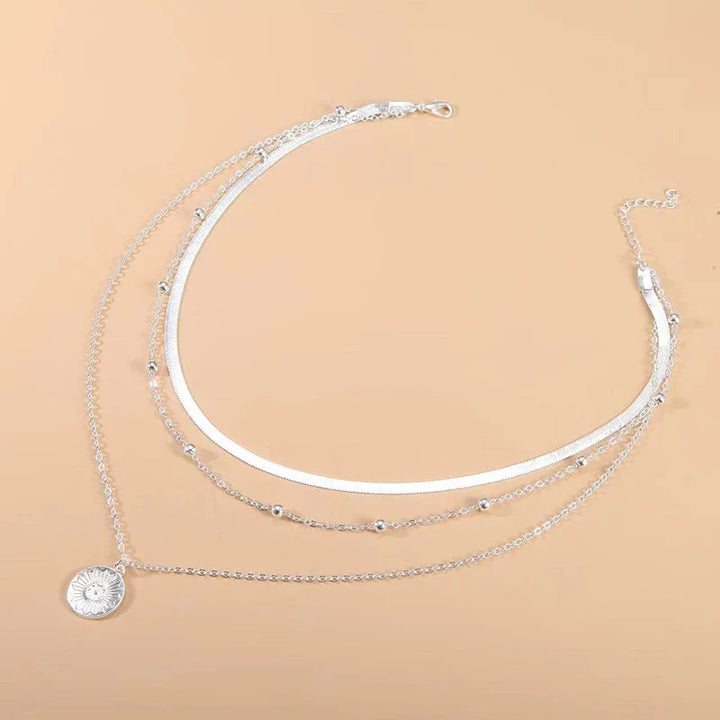 Sylvia | Silver Trippellager Halsband