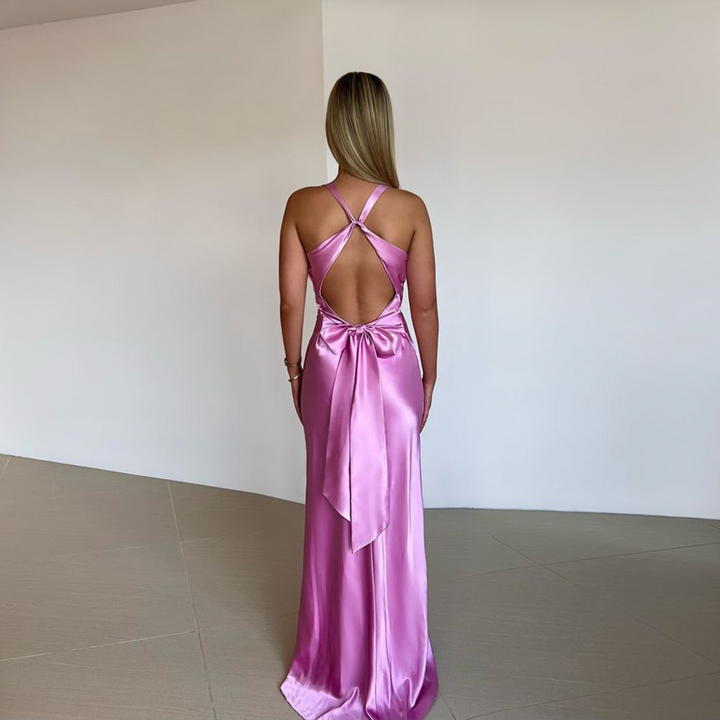 Fiora | Eleganta Dam ärmlös Aftonklänning