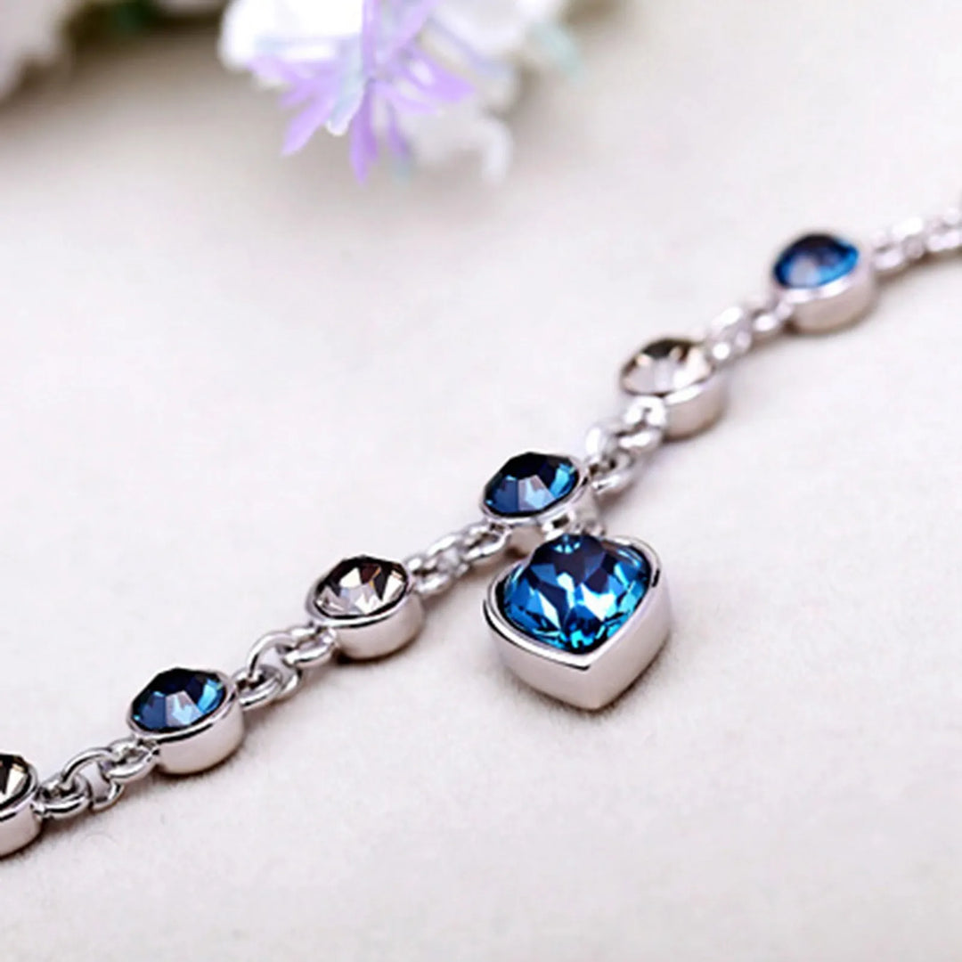 Luna | Justerbart Sterlingsilver Kristall Armband