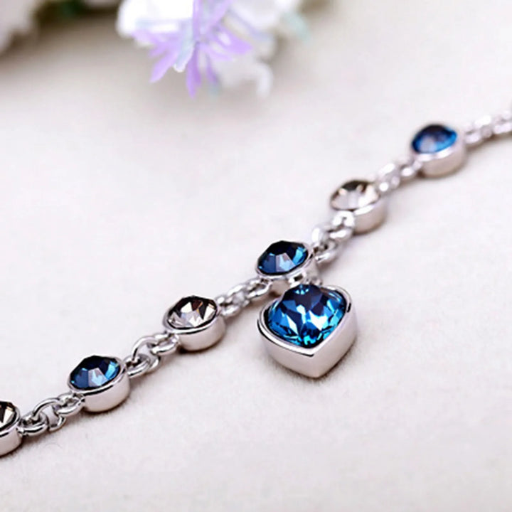 Luna | Justerbart Sterlingsilver Kristall Armband