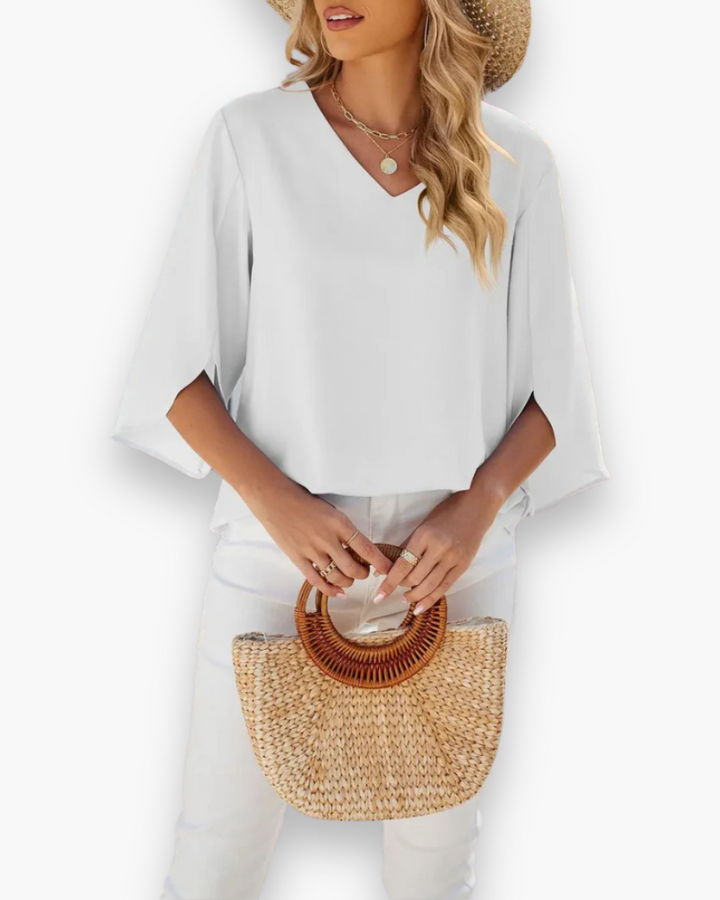 Miralyn | Damer Eleganta V-Ringad Blus