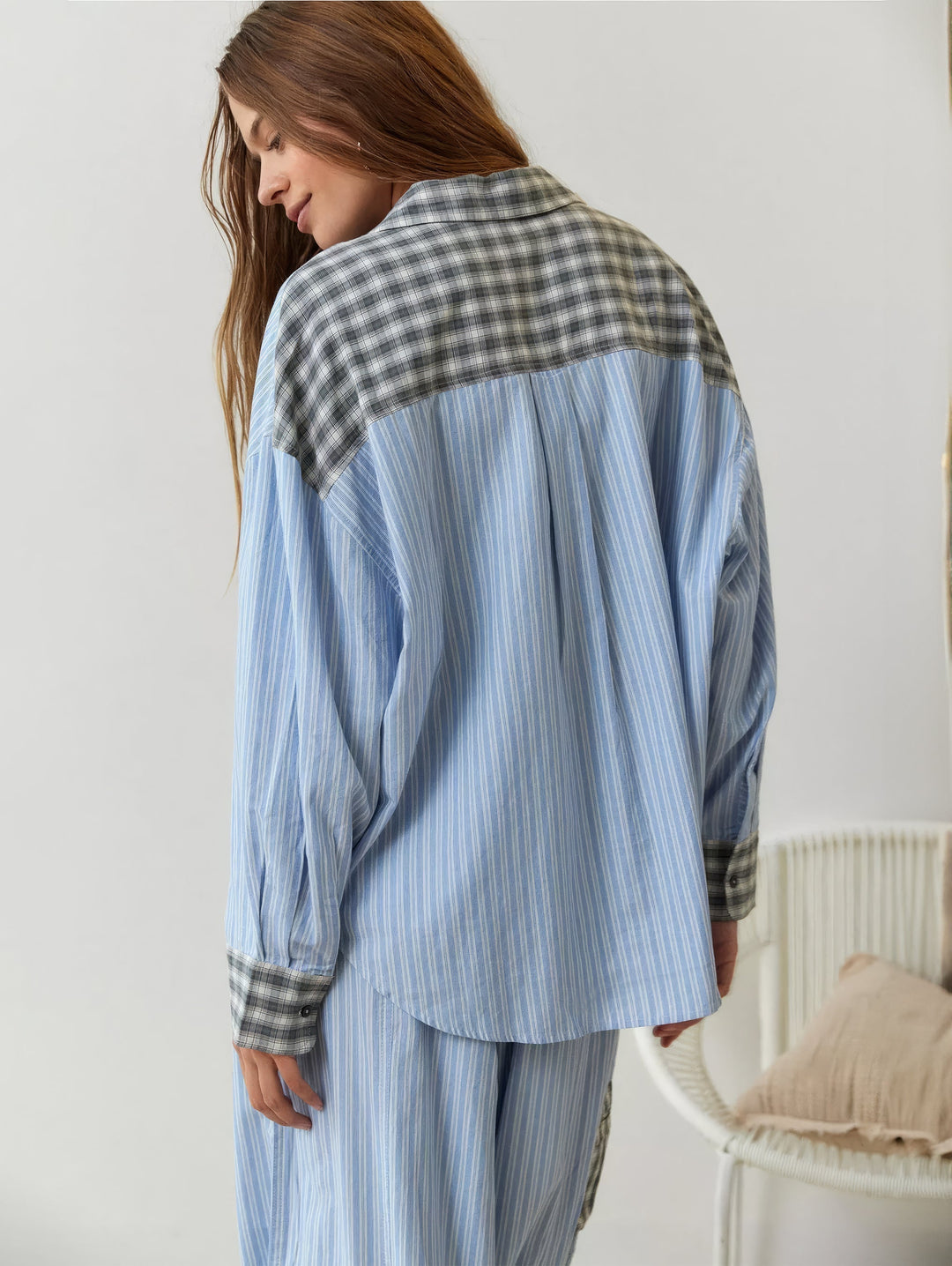 Piper | Dam Bekväm Lös Passform Rutig Pyjamasset