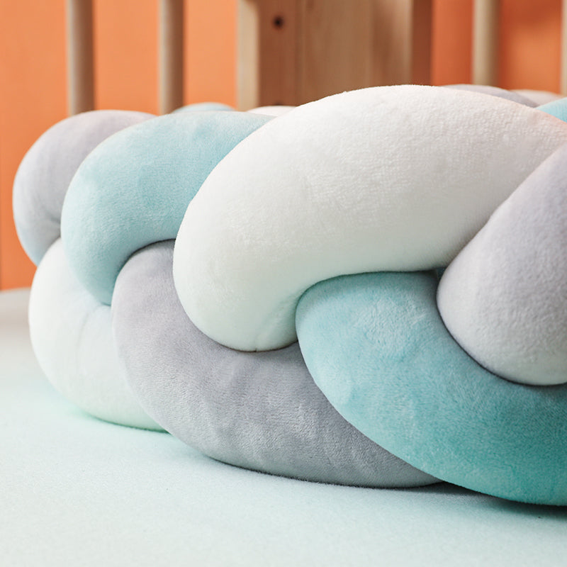 Handvävd Bebis Spjälsäng Stötfångare | Mjuk Andningsbar Sängstångsdyna