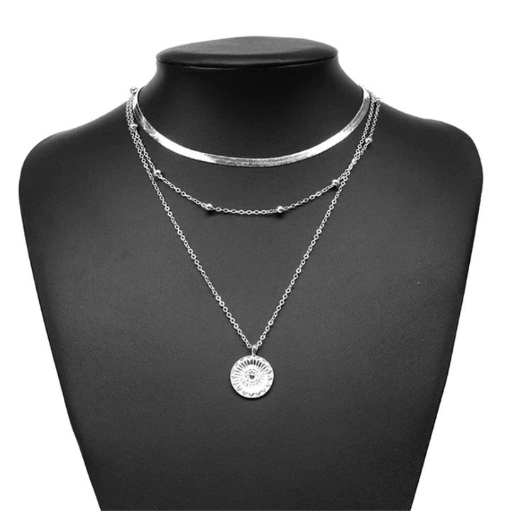 Sylvia | Silver Trippellager Halsband