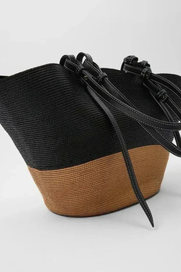 Naturligt Vävt Strå Toteväska | Rymlig och Chic