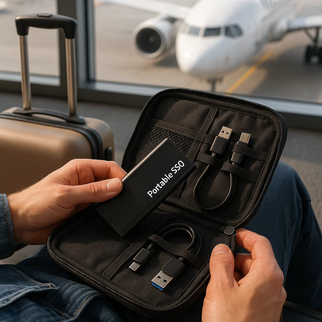 Kompakt 4TB USB-C Hårddisk - Snabb och Portabel Datalagring