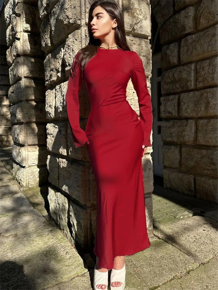 Bexley | Dam Eleganta Satin Maxiklänning