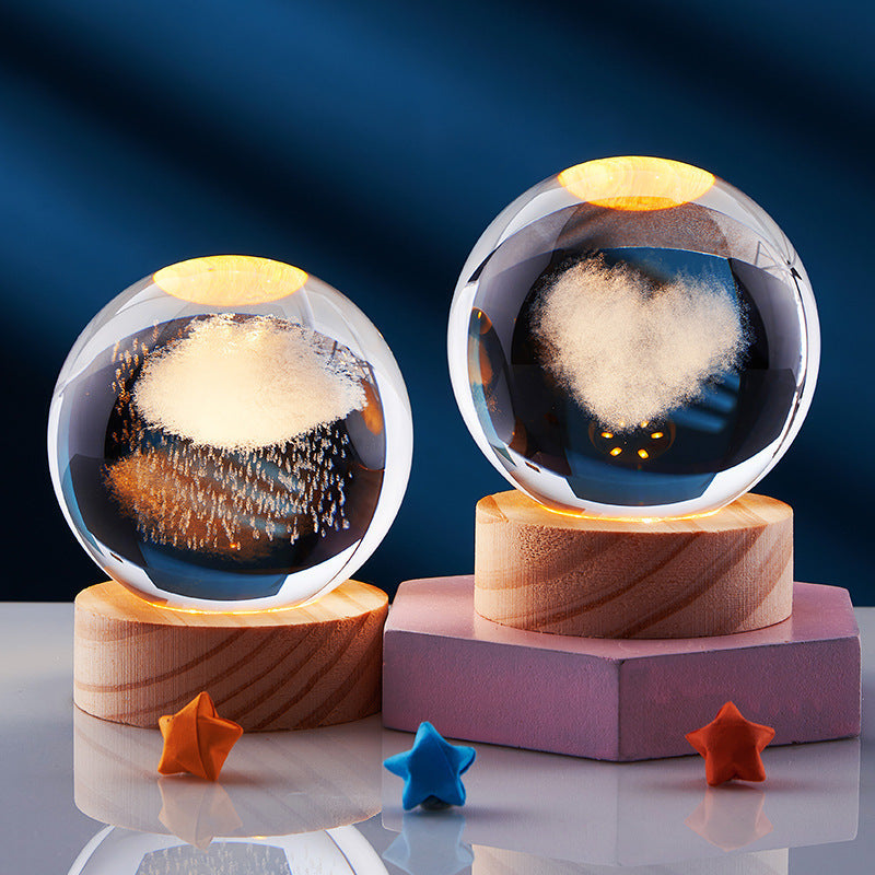 3D Kristall Nattlampa | Julstämning