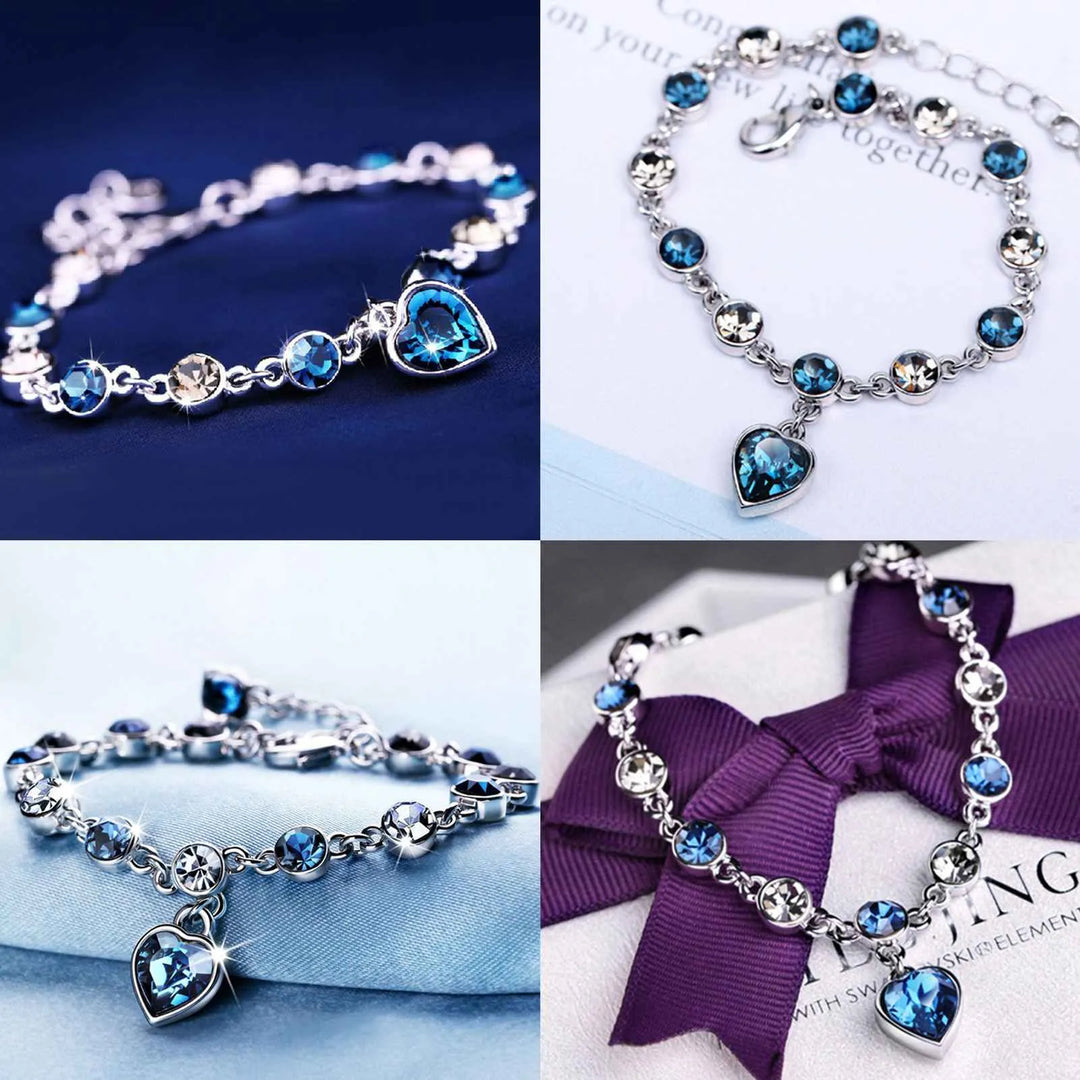 Luna | Justerbart Sterlingsilver Kristall Armband