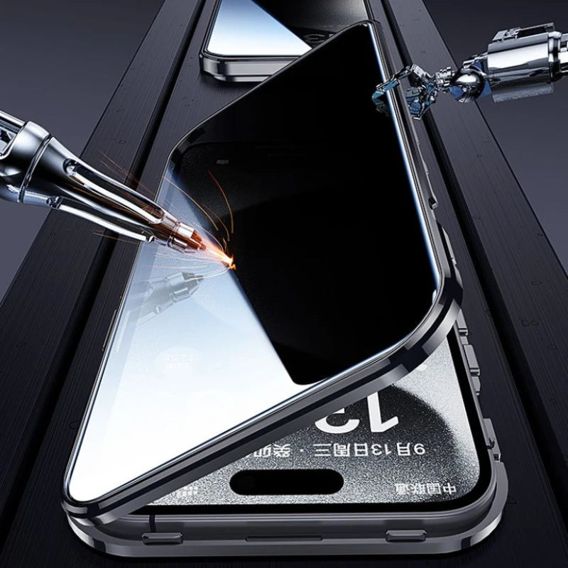 iPhone Härdat Glas Fodral | Integritetsskydd och Reptåligt