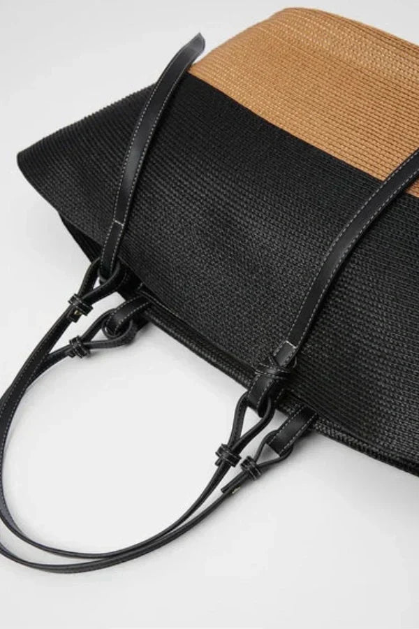 Naturligt Vävt Strå Toteväska | Rymlig och Chic