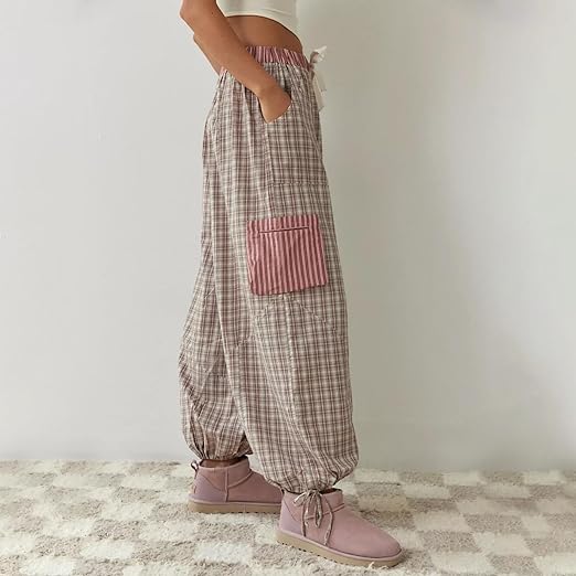 Piper | Dam Bekväm Lös Passform Rutig Pyjamasset