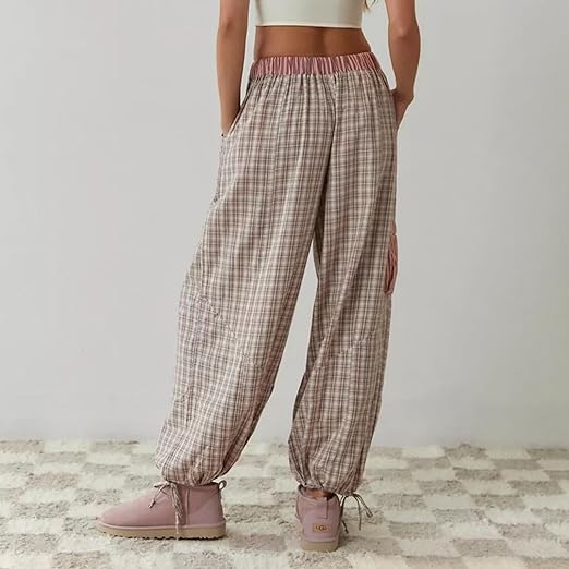 Piper | Dam Bekväm Lös Passform Rutig Pyjamasset