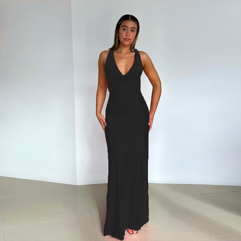 Fiora | Eleganta Dam ärmlös Aftonklänning