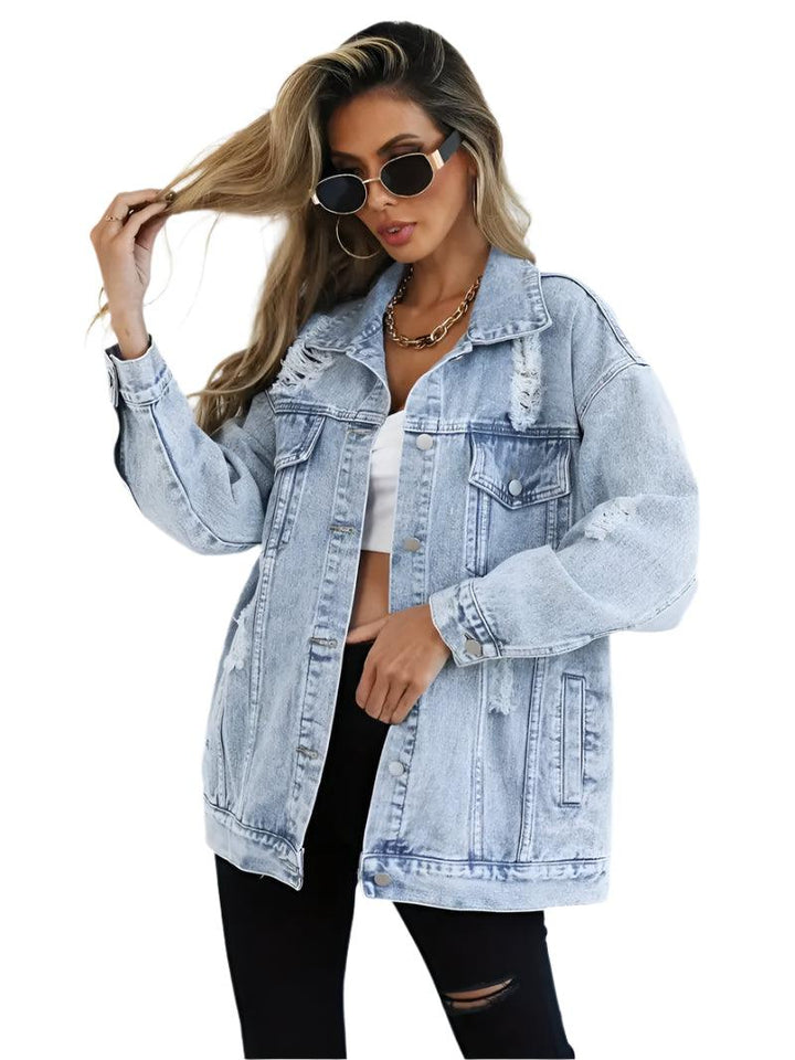 Delphine | Dam Överdimensionerad Jeansjacka