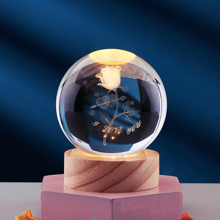 3D Kristall Nattlampa | Julstämning