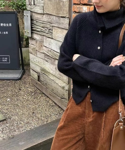 Verlora Ullblandning Turtleneck | Mysig Hög-Hals Sticka Pullover