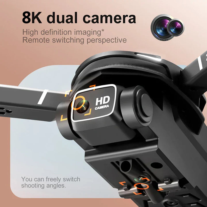 Leo | Mini V88 Drönare 8K med GPS och HD Dubbelkamera - Professionell Flygfotografering Drönare