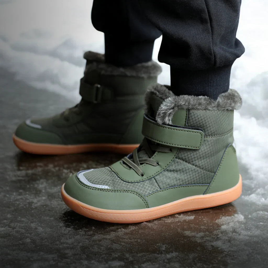 Barn Barfotaskor | Fodrade och Vattenresistenta Sneakers för Åldrar 3-15 år