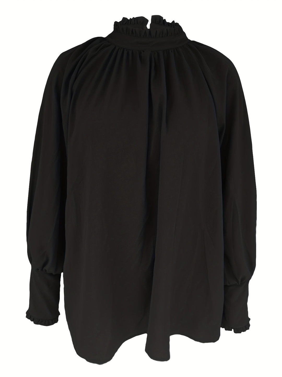 Dam Eleganta Blus Med Slips Hals