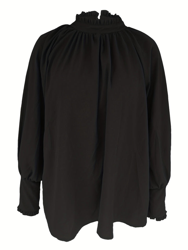 Dam Eleganta Blus Med Slips Hals