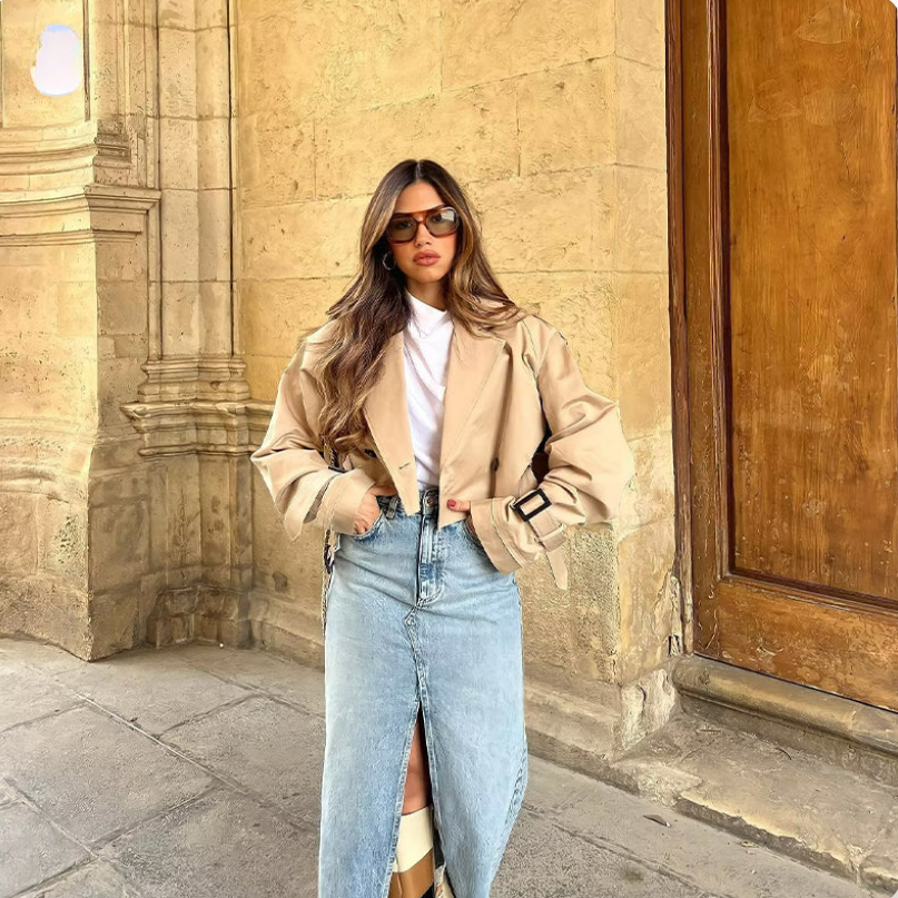 Evandra | Damer Beskuren Trenchcoat