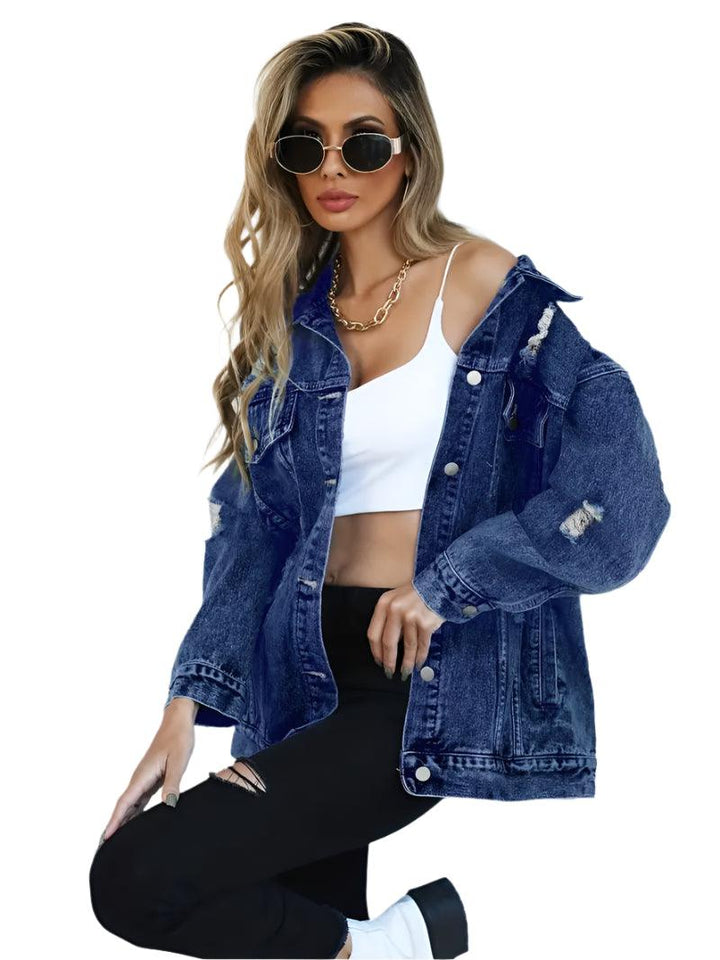 Delphine | Dam Överdimensionerad Jeansjacka