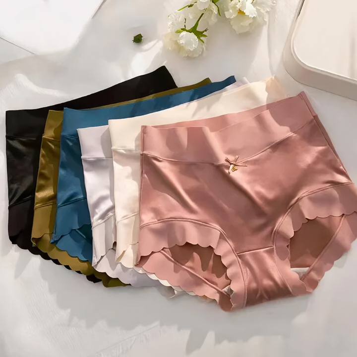 Zenovia | 5-pack Sömlös Silke Satin Damunderkläder