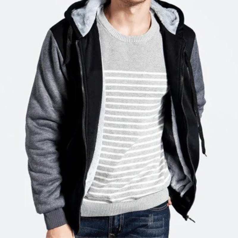 Torsten | Varm fleecefodrad luvtröja och Joggare Uppsättning för träning och Ledigakläder